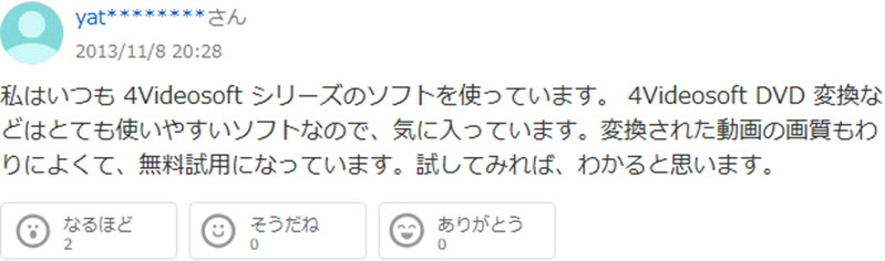 4Videosoftのユーザー評価