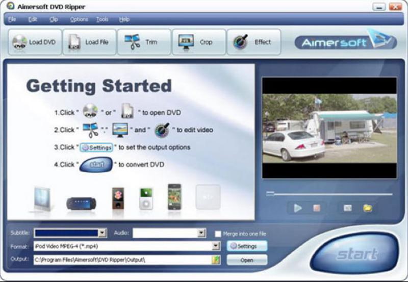 DVDリッピングソフトAimersoftインタフェース