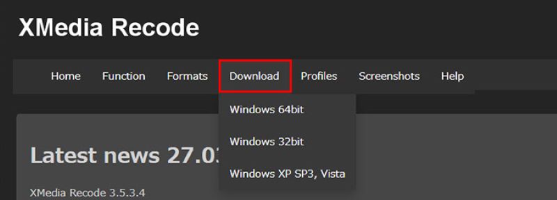 Xmedia Recode公式ダウンロード