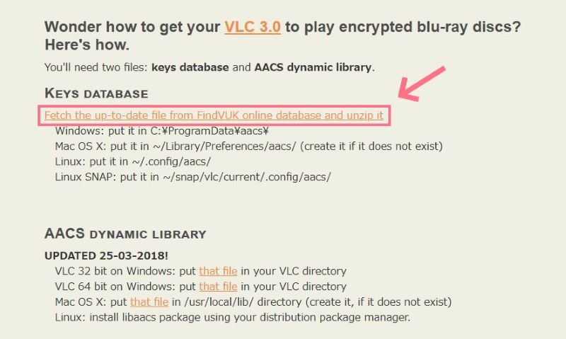 VLC AACS復号ライブラリ