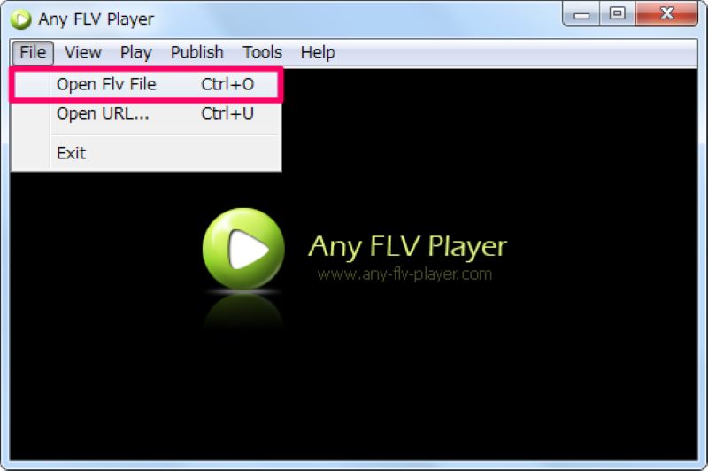FLV再生ソフトAny FLV Player