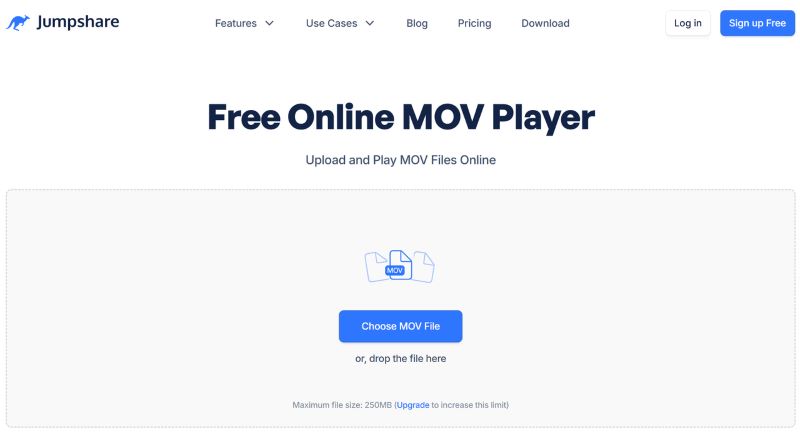 JumpshareFree Online MOV Player