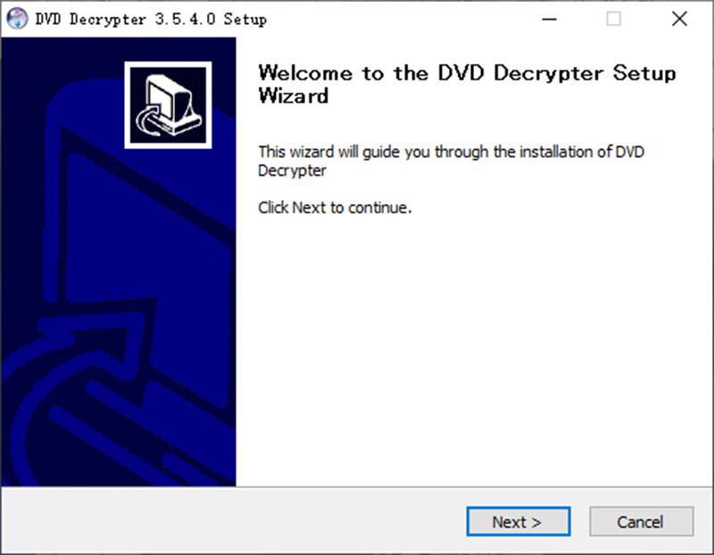 DVD Decrypterのインストーラを実行