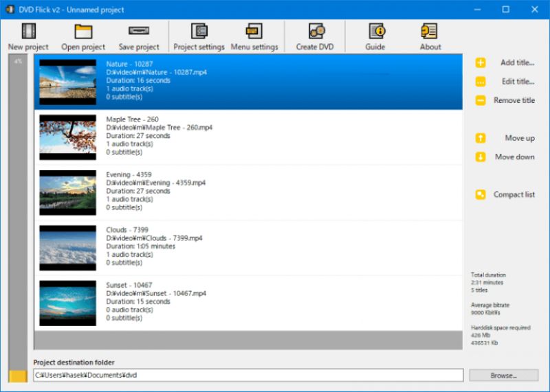 DVD Flickインタフェース