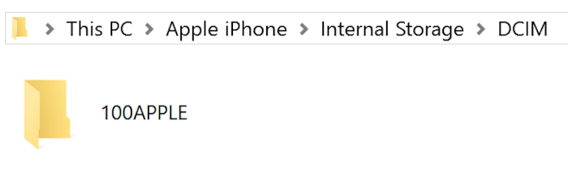 iPhone Internal Storage DCIM