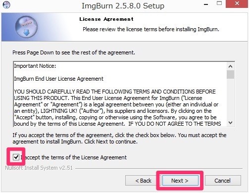 ImgBurnをダウンロード